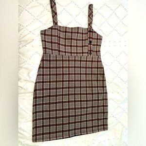 Forever 21 Plaid Jumper Dress Size Medium